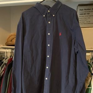 Solid blue Ralph Lauren button down xxl